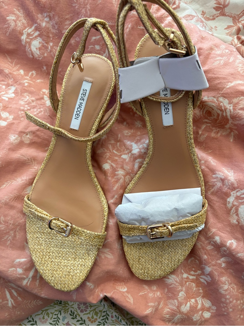 Steve Madden Raffia Wedge Sandals - Picture 2 of 3